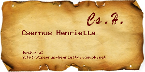 Csernus Henrietta névjegykártya