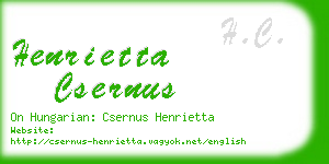 henrietta csernus business card